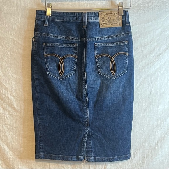 Naomi Campbell for Fiorucci. Size 42 Denim pencil skirt midi NWT's - Picture 6 of 9